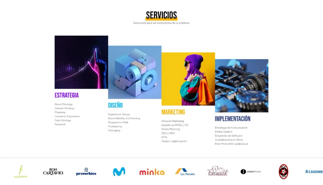 IDEAS Avenue — web corporativa, captura 3