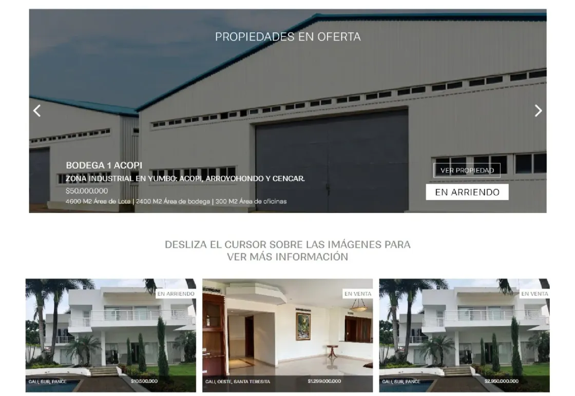 Inmobiliaria M. Durán — catálogo online, captura 3