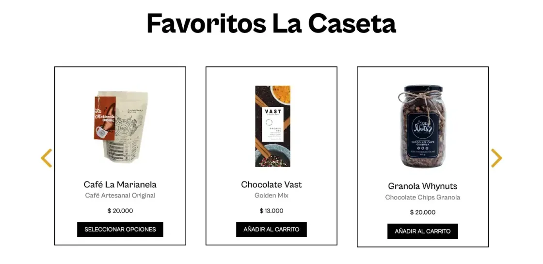La Caseta — tienda online, captura 3