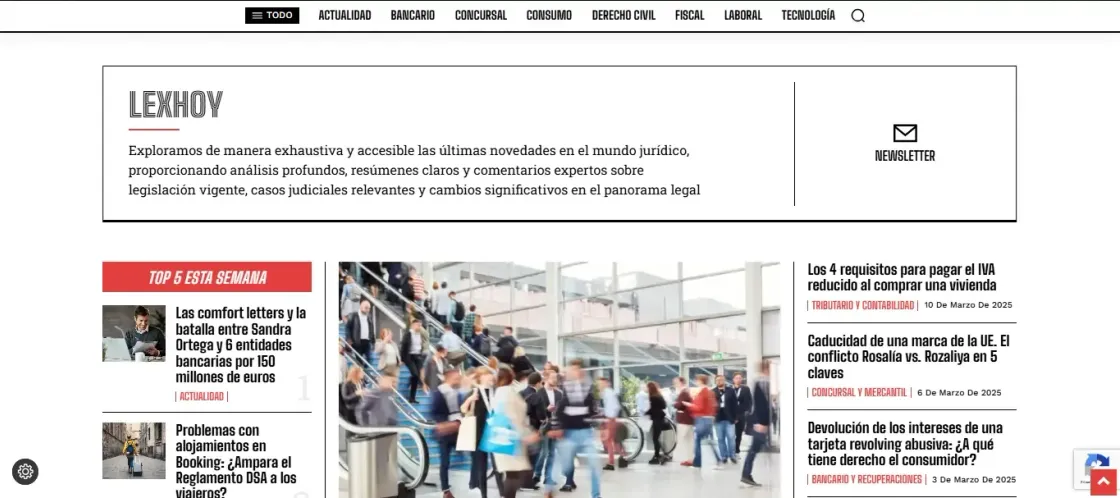 Lex Hoy — web informativa, captura 2