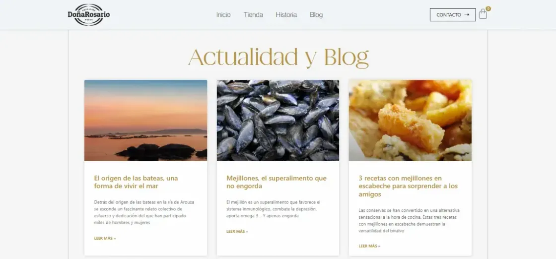 Mejillones Doña Rosario — tienda online, captura 9