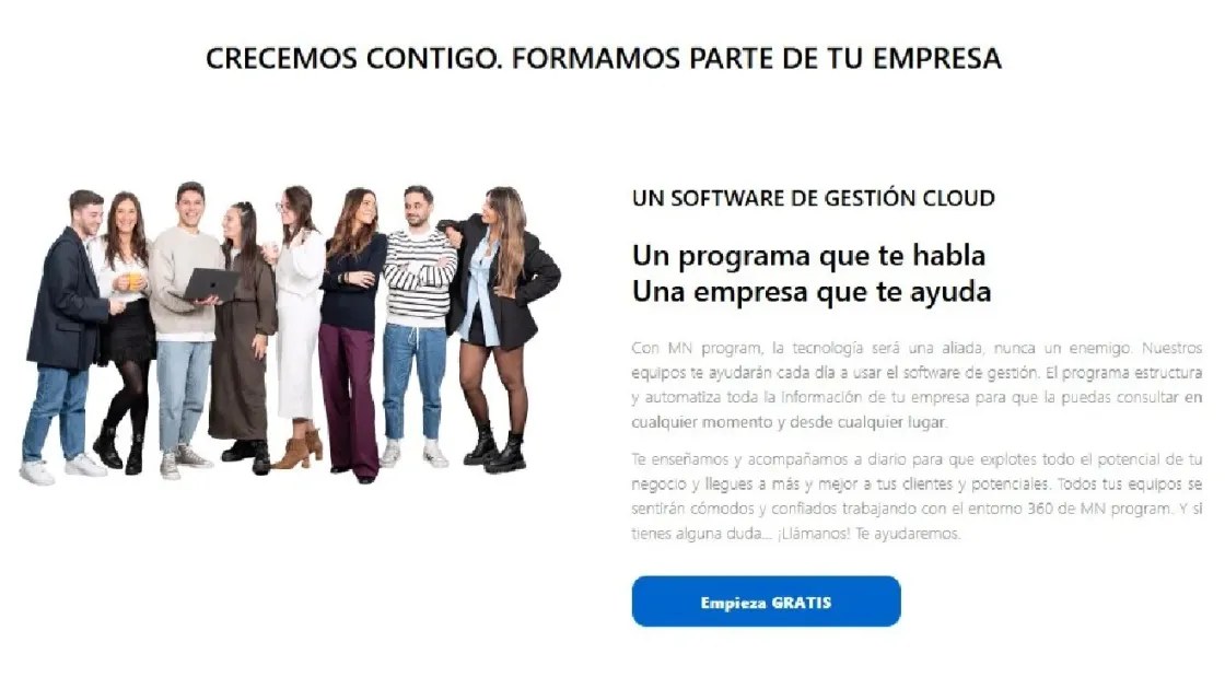 MN Program — web corporativa, captura 4