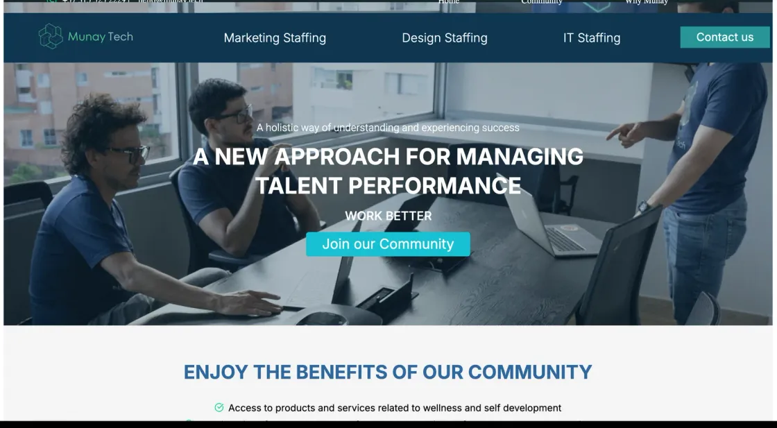 Munay Tech — web corporativa, captura 2