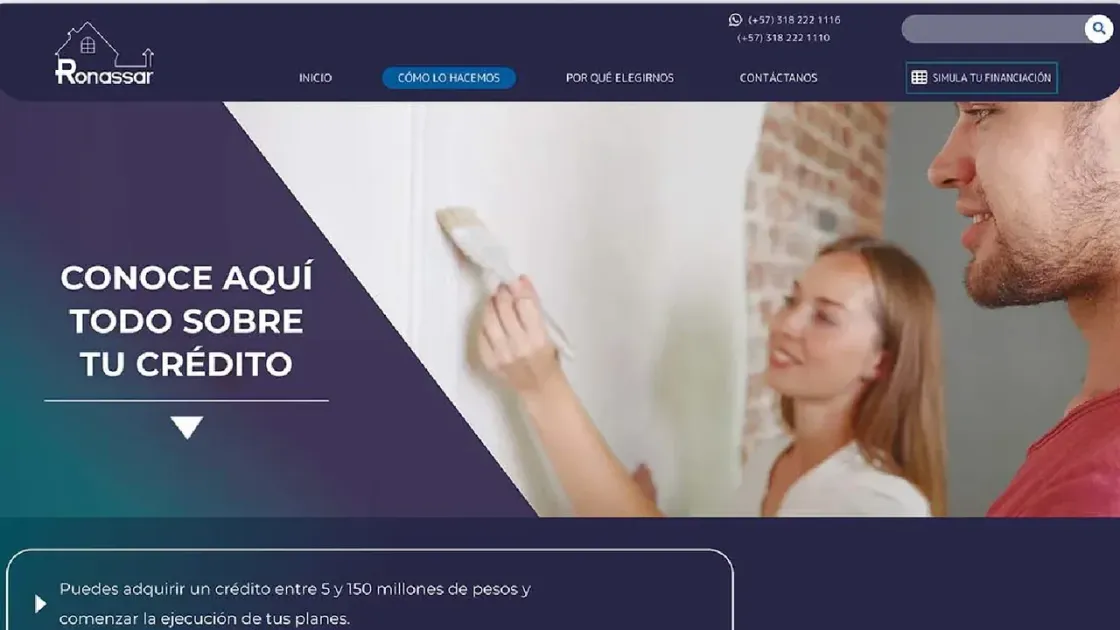 Ronassar — web corporativa, captura 2