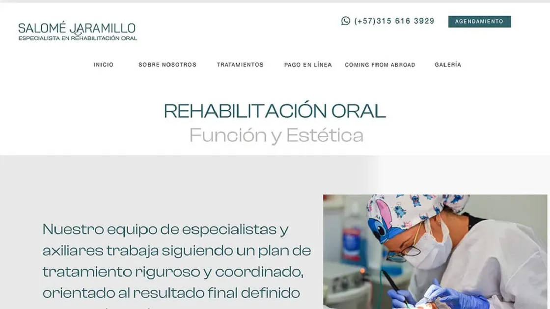 Salomé Jaramillo — web de clínica, captura 2