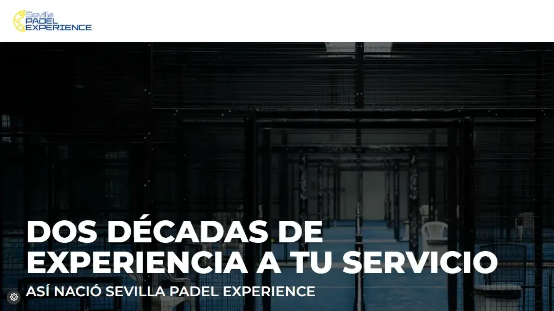 Sevilla Pádel Experience — web corporativa, captura 5
