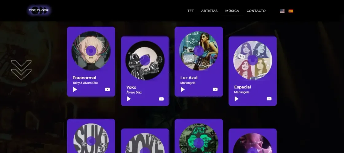 Top Floor Talent — web corporativa, captura 4