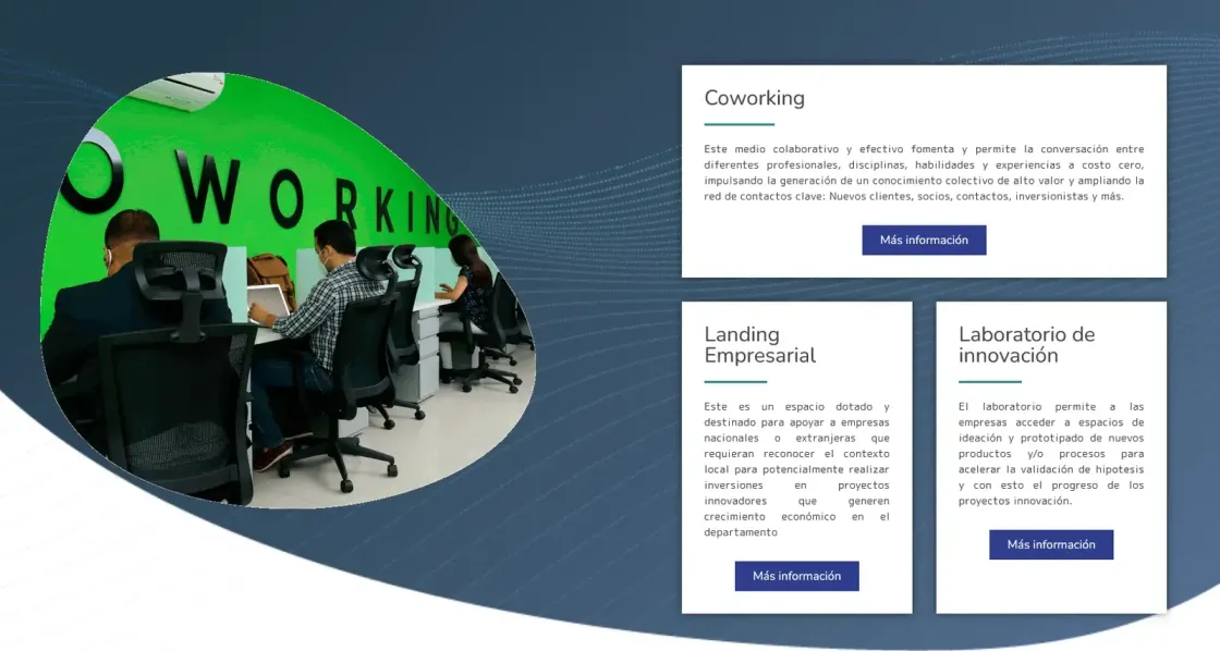 Centro de Innovación ValleINN — web informativa, captura 2