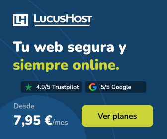 LucusHost: hosting rápido y soporte de verdad, desde 7,95 €/mes. Ver planes